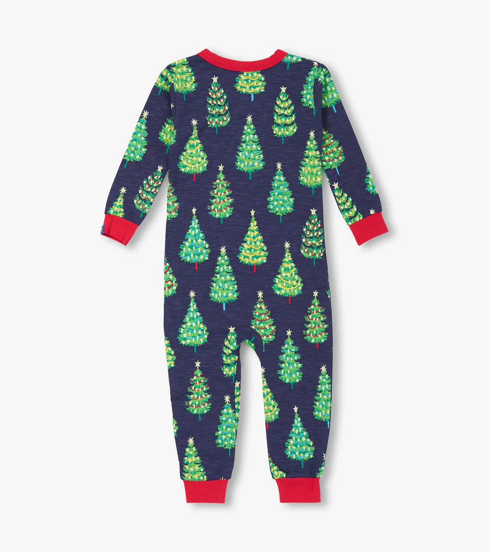 Hatley Navy | Bottle Brush Trees Stretch Cotton Coverall