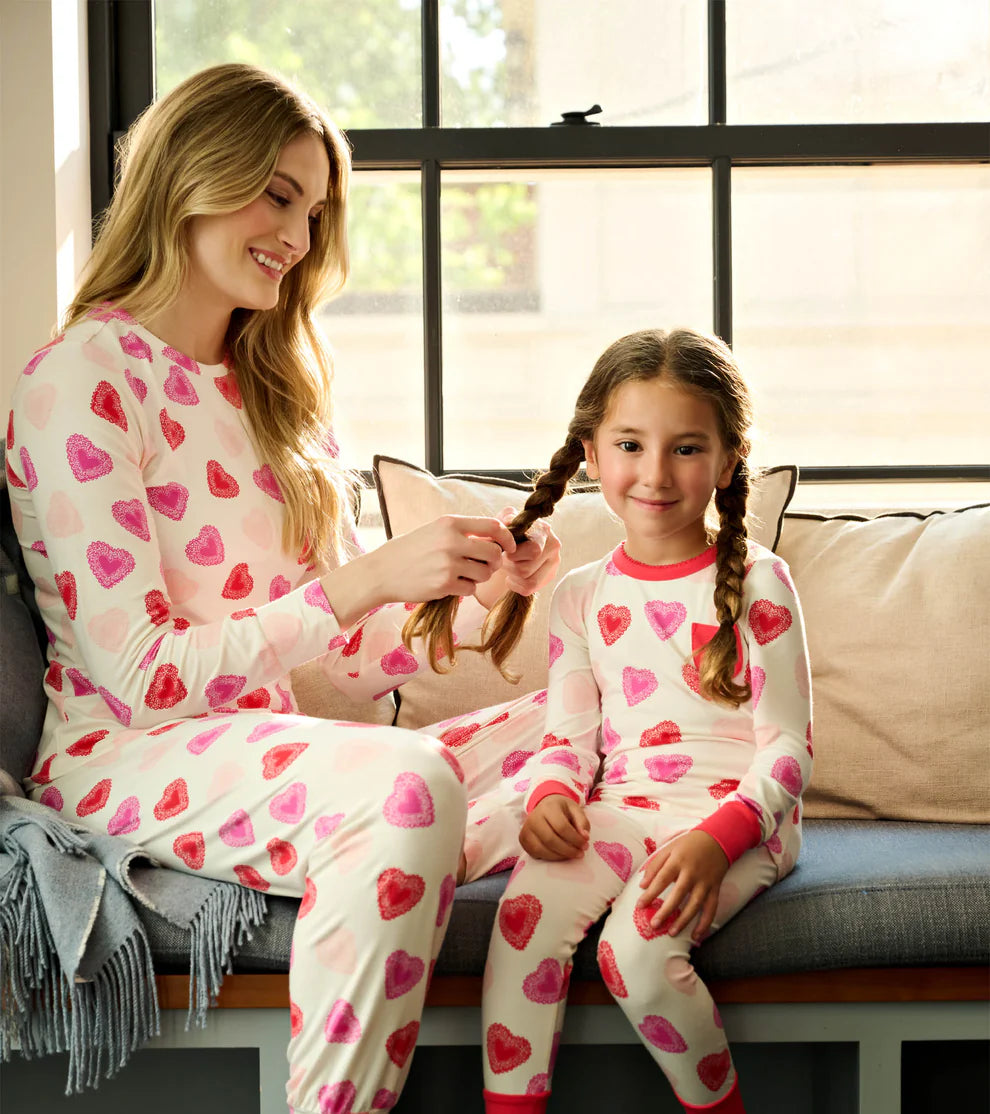 Hatley Cut Out Hearts | Bamboo PJ Set