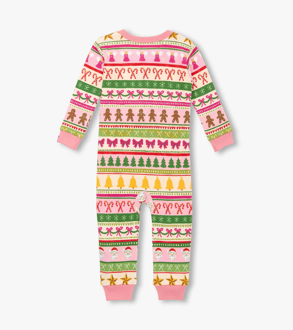 Hatley Pink Fun | Fair Isle Cotton Coverall