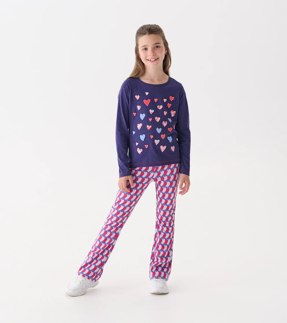 Hatley Falling Hearts | Long Sleeve Tee