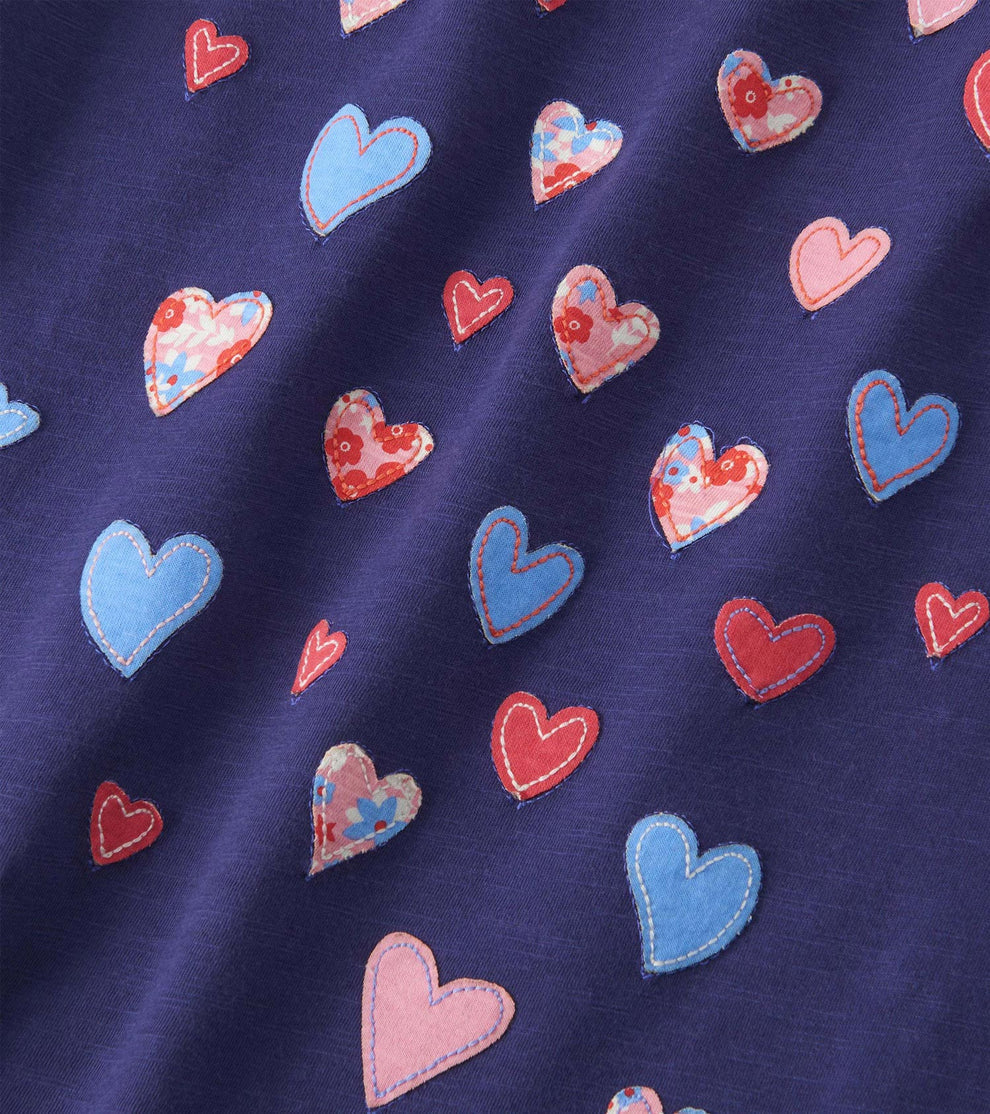Hatley Falling Hearts | Long Sleeve Tee