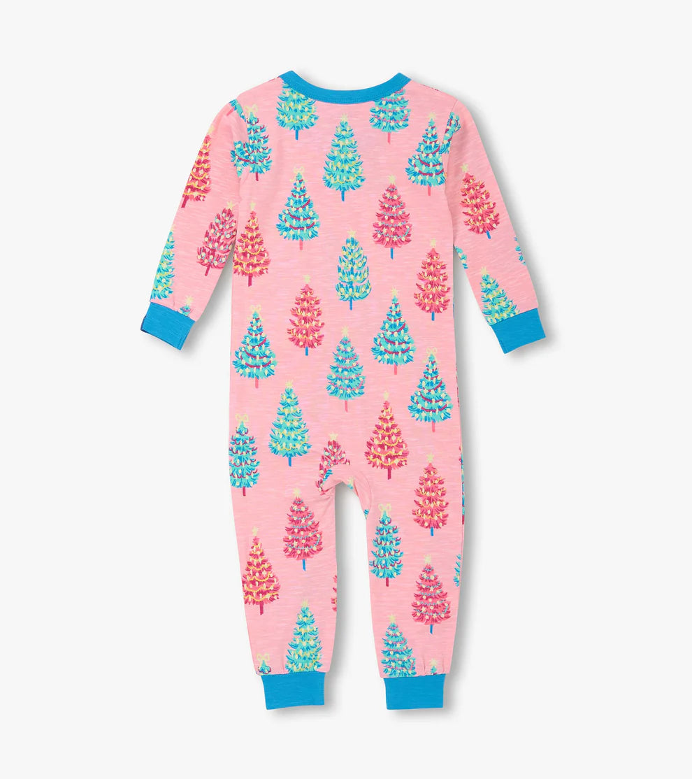 Hatley Pink | Bottle Brush Trees Stretch Cotton Coverall