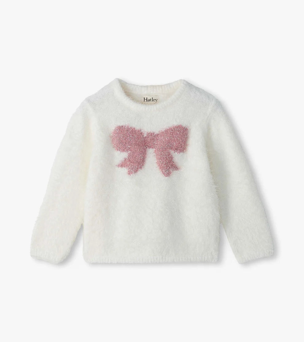 Hatley Gardenia Pink Bow | Furry Sweater