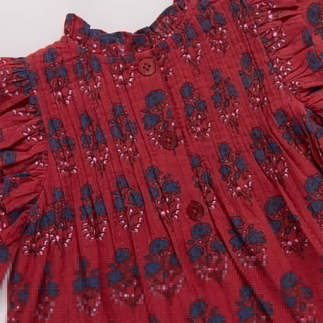 Pink Chicken Red Autumn Strawflower | Jaipur Dress