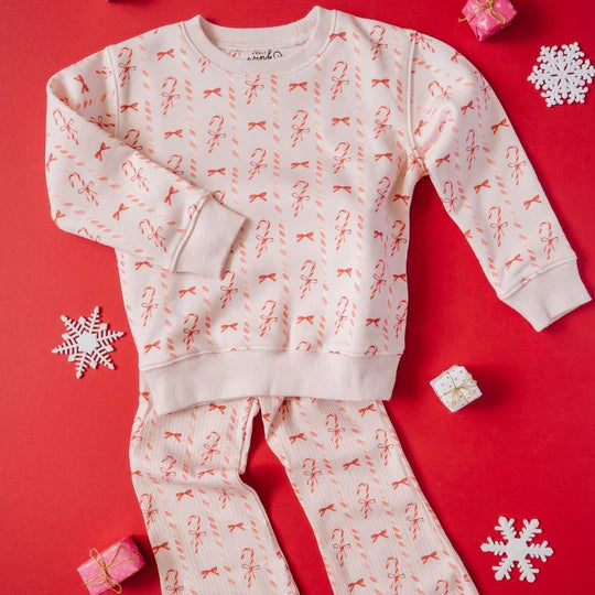 Sweet Wink Ballet Pink | Candy Cane Lane Christmas Sweatshirt