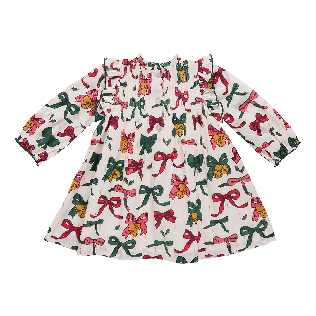 Pink Chicken Christmas Bows & Bells | Jaipur Dress
