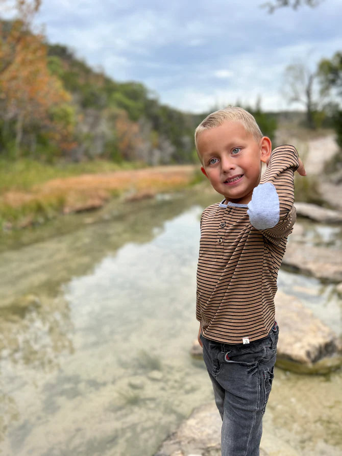 Me & Henry Tan With Black Stripe | Mascot Henley