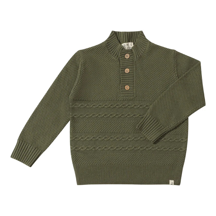 Me & Henry Green | Cable Sweater
