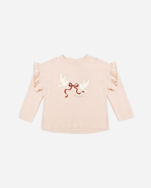 Rylee + Cru Petal Peace | Ruffle Long Sleeve Tee