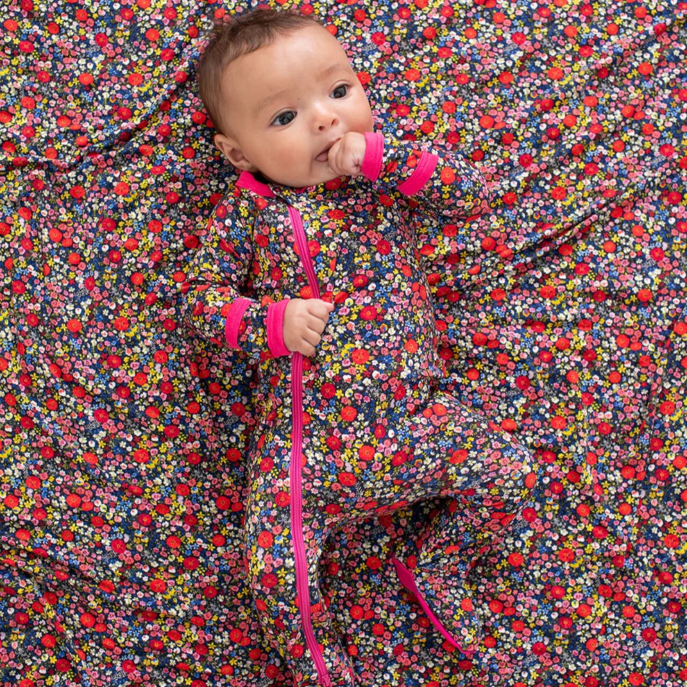 Bestaroo Florals Black | Midnight Petals Footie