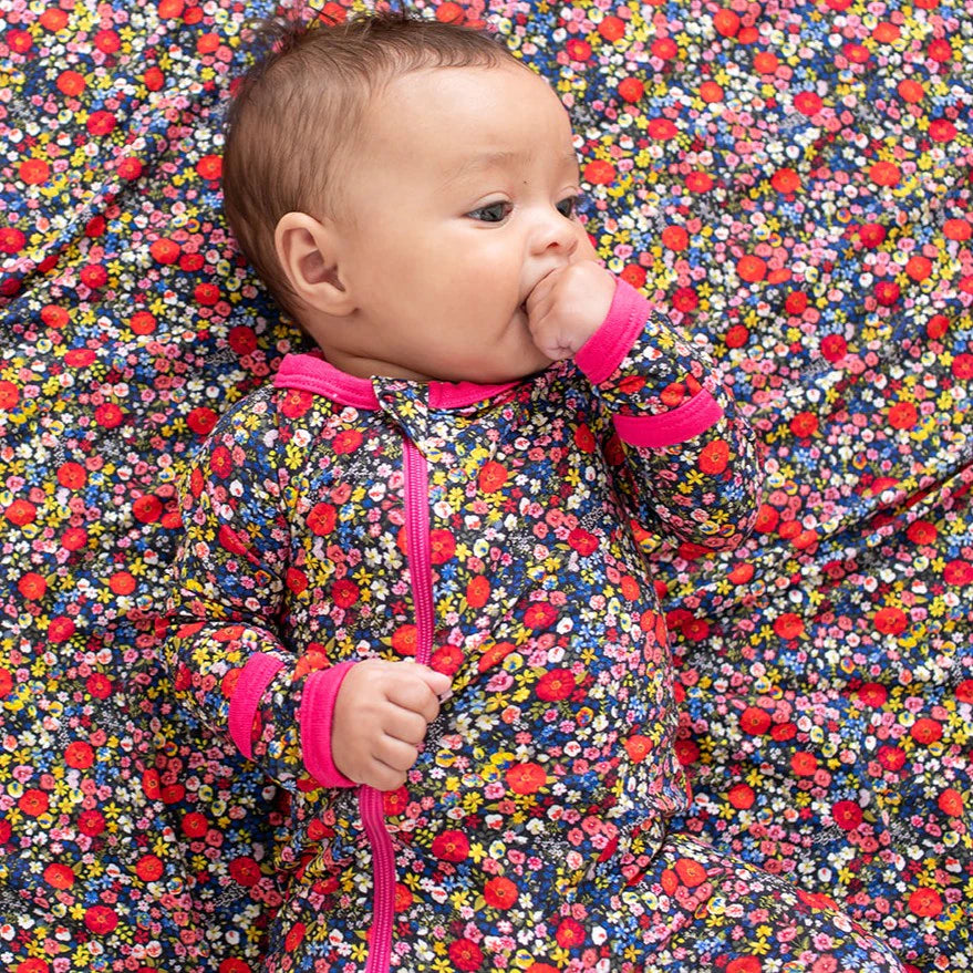 Bestaroo Florals Black | Midnight Petals Footie