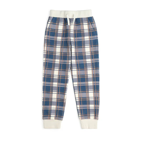 Sweet Wink Navy | Plaid Jogger
