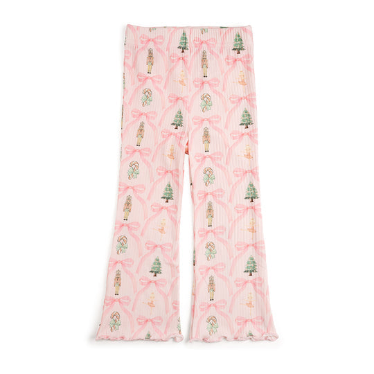 Sweet Wink Ballet Pink | Nutcracker Trellis Christmas Flare Legging