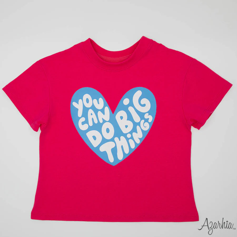 Azarhia Hot Pink | Big Things Screen Print Boxy T-Shirt