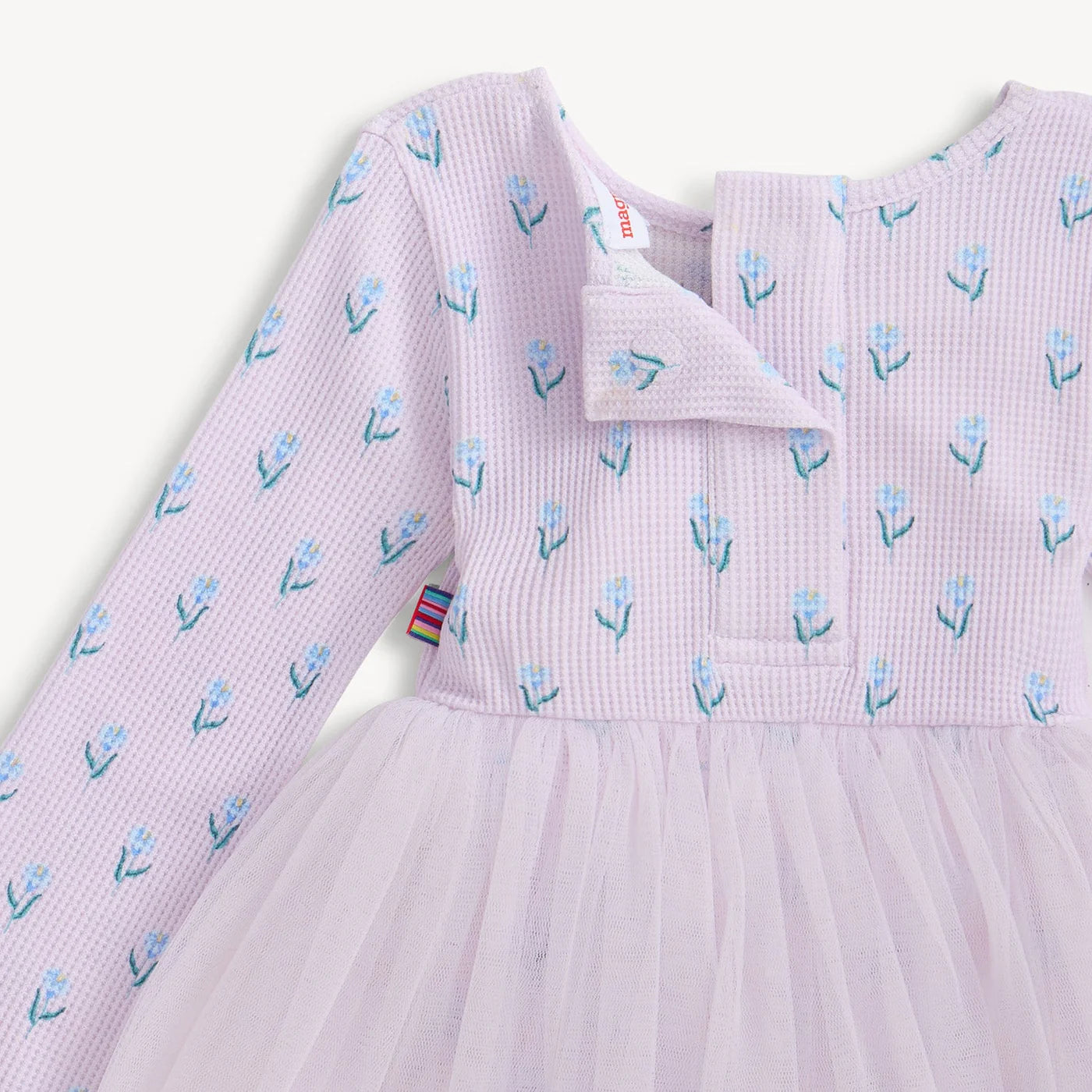 Magnetic Me Lavender Floral | Waffle Longsleeve Dress