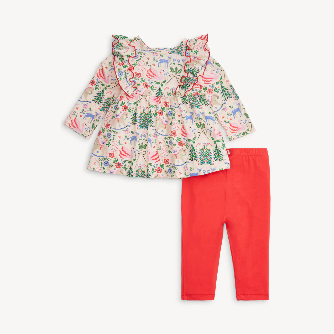 Magnetic Me Sugar Plum Dreams | Modal Dress with Ruffle + Leggings set