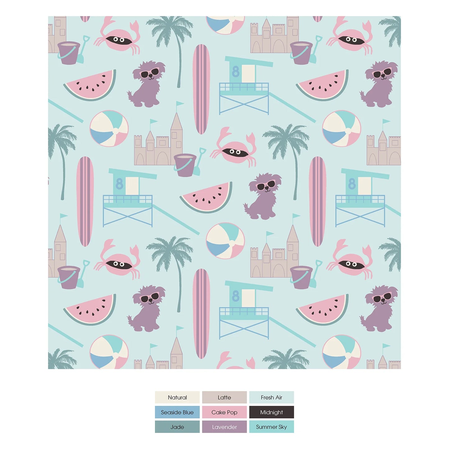 Kickee Fresh Air Beach Day | Print Short Sleeve Playtime Outfit Set