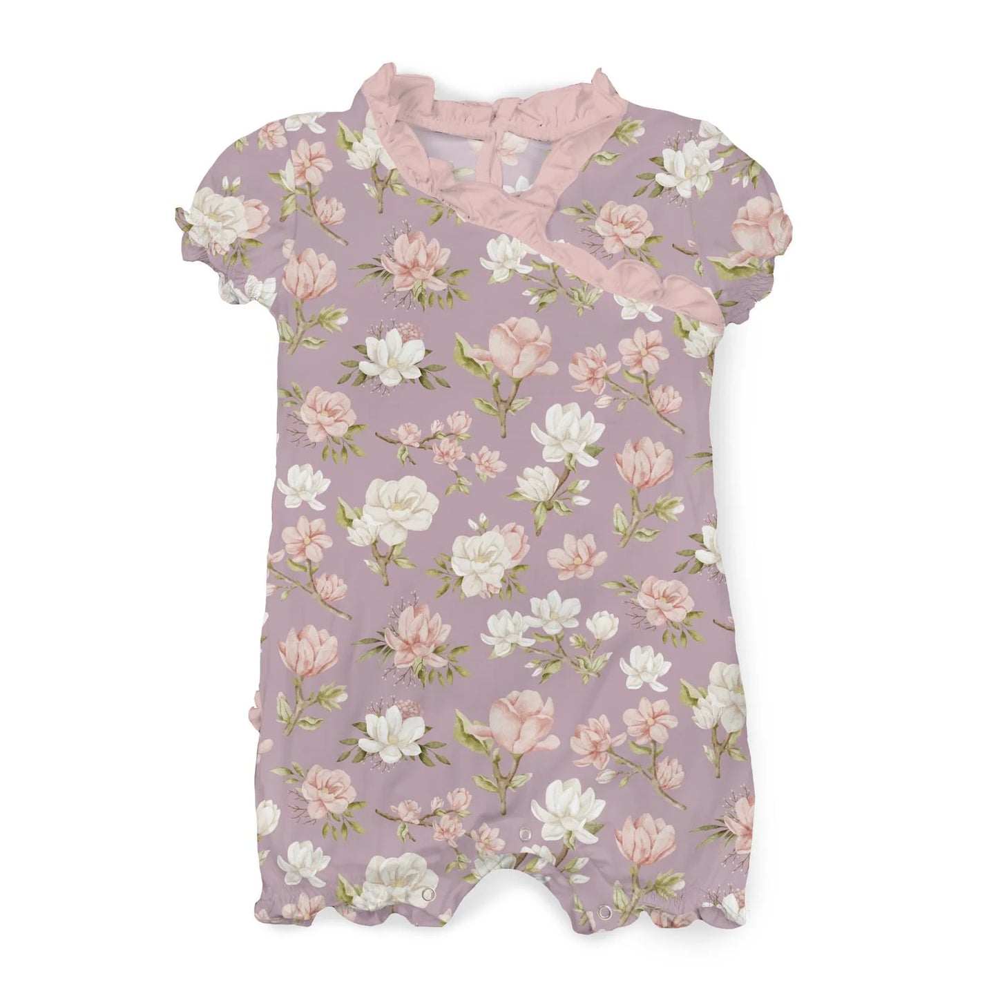 KicKee Sweet Pea Spring Floral | Print Ruffle Romper