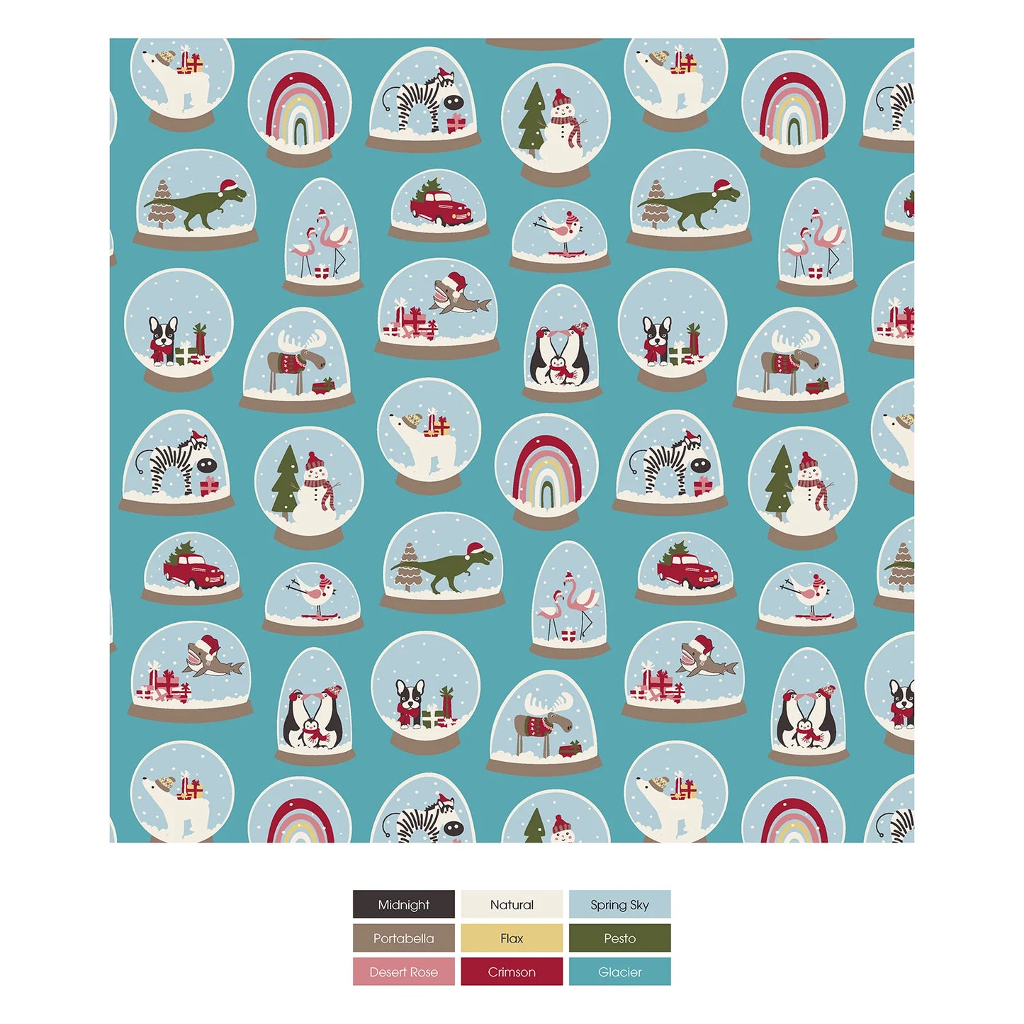 KicKee Glacier Snow Globes | Print Footie With 2 Way Zipper