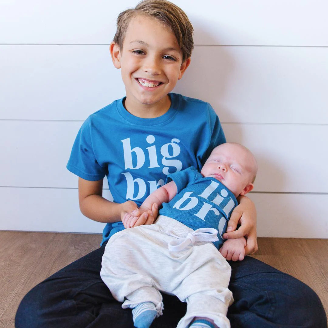 Sweet Wink Indigo | Lil Bro Short Sleeve Bodysuit