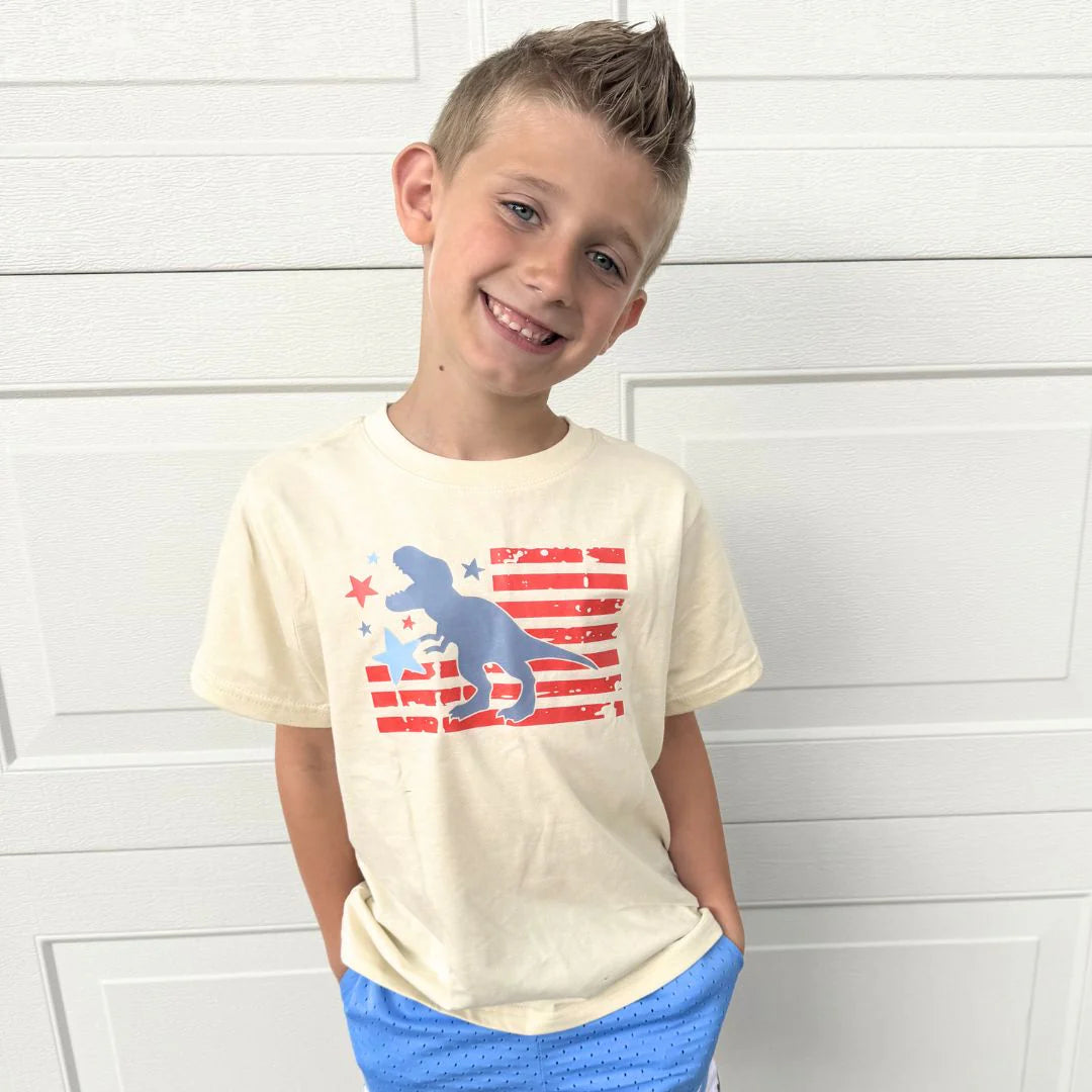 Sweet Wink Natural | All American Dino Short Sleeve T-Shirt