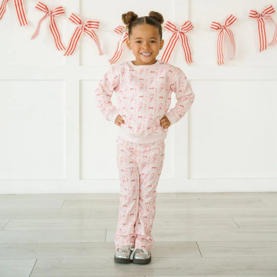 Sweet Wink Ballet Pink | Candy Cane Lane Christmas Sweatshirt