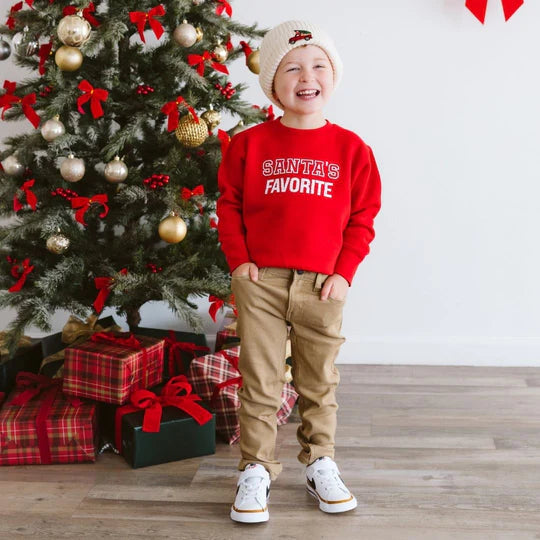 Sweet Wink Red | Santa's Favorite Christmas Sweatshirt