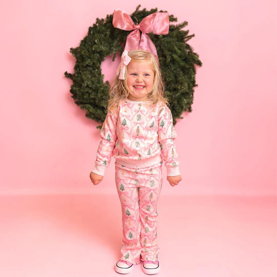 Sweet Wink Pink | Velvet Pearl Bow Clip