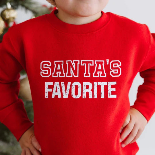 Sweet Wink Red | Santa's Favorite Christmas Sweatshirt