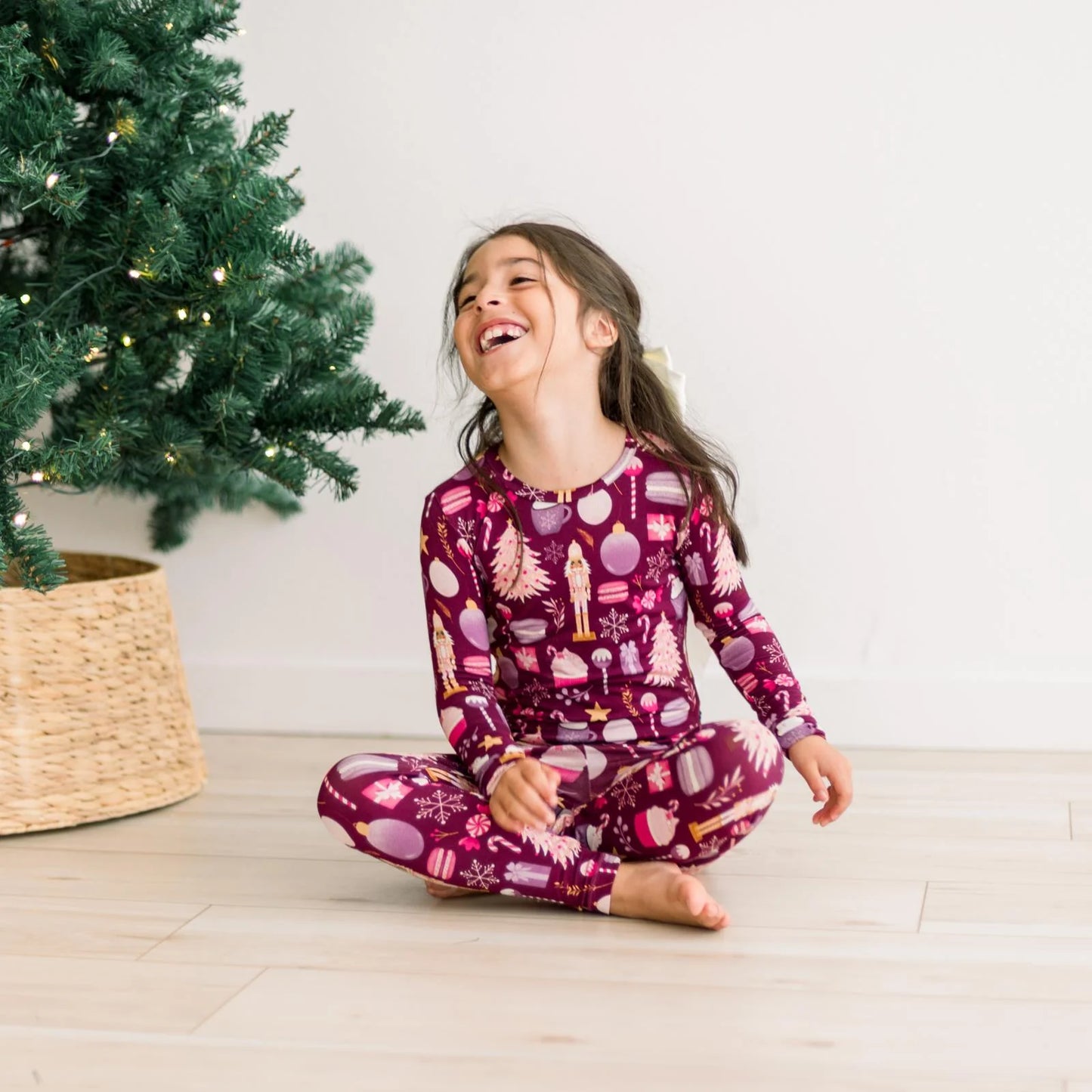 KicKee Melody Sugar Plum | Print Long Sleeve PJ Set