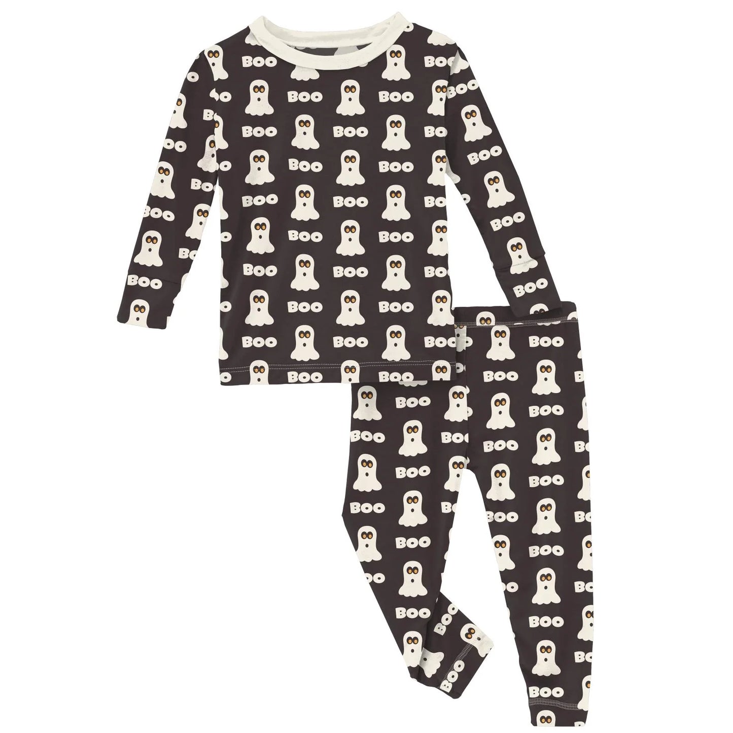 KicKee Midnight Boo | Print Long Sleeve PJ Set