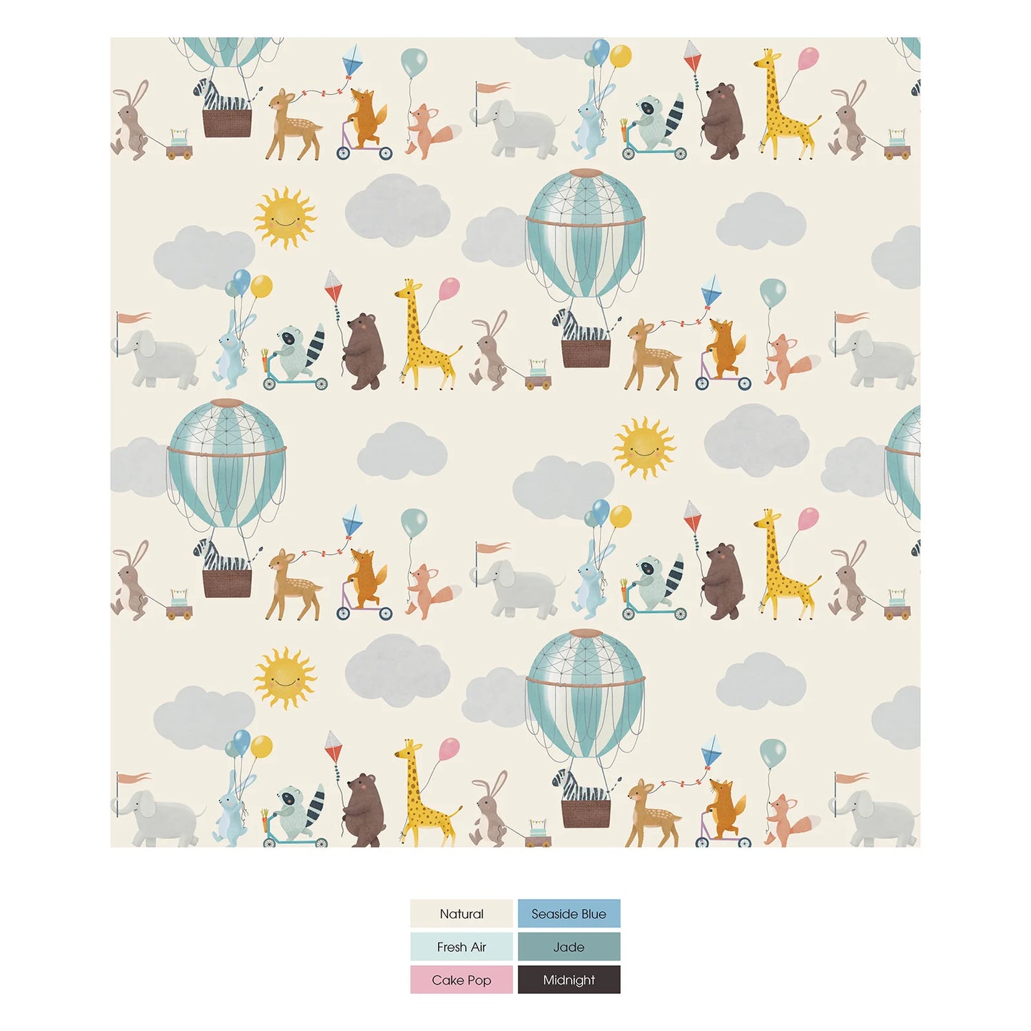 KicKee Natural Animal Parade | Print Convertible Sleeper With Zipper