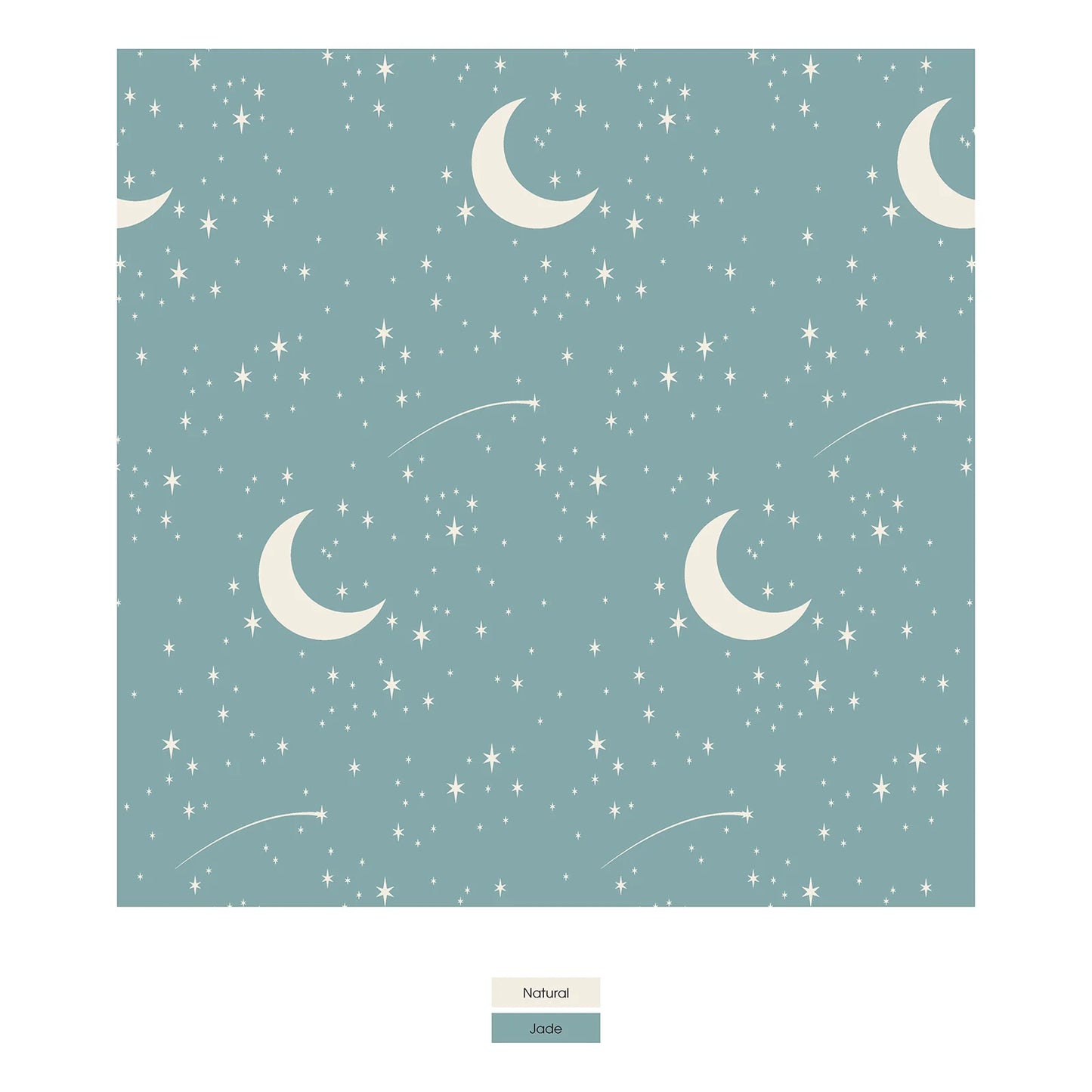 Kickee Jade Starry Sky & Moon | Print Footie With 2 Way Zipper
