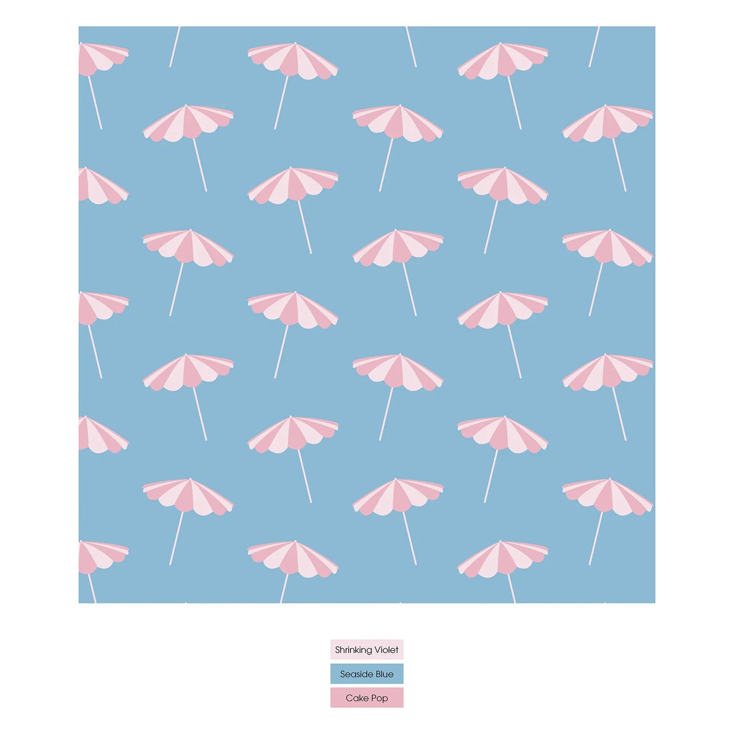 Kickee Seaside Blue Beach Umbrellas | Print Flutter Sleeve Twirl Dress With Pockets