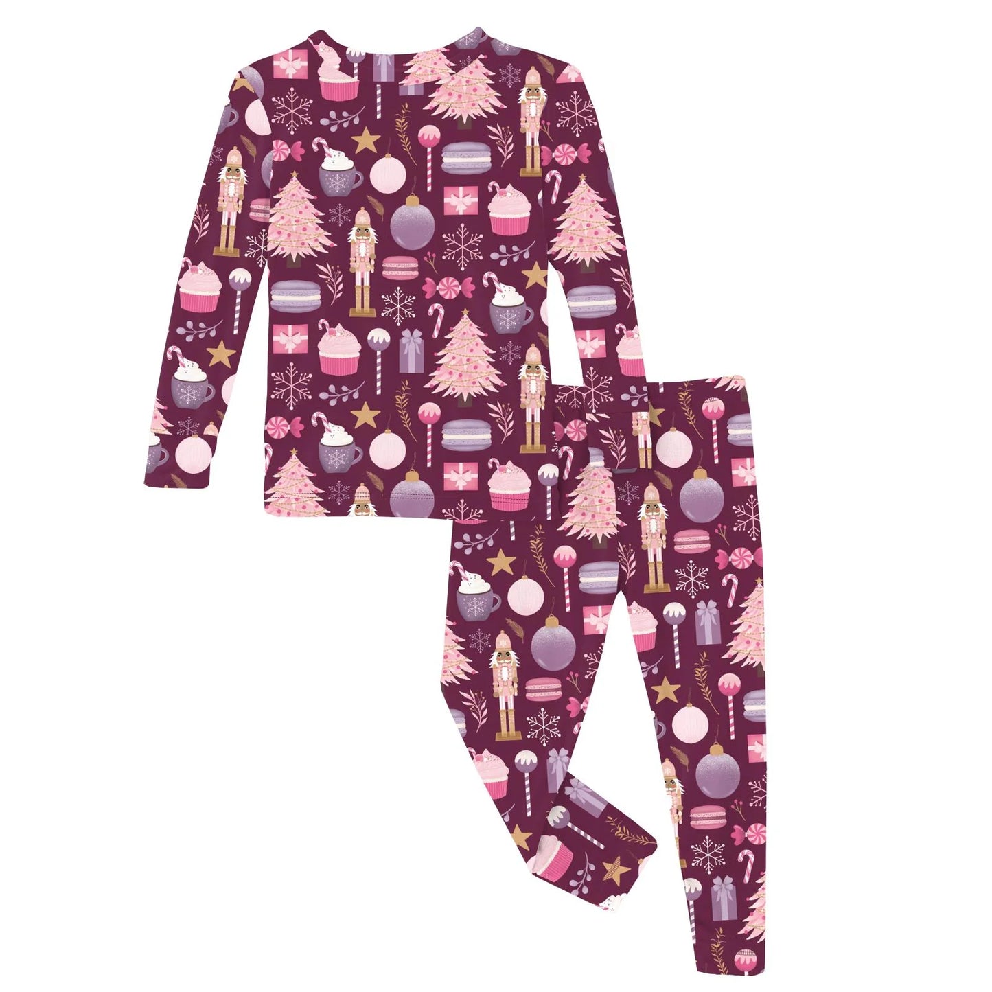 KicKee Melody Sugar Plum | Print Long Sleeve PJ Set