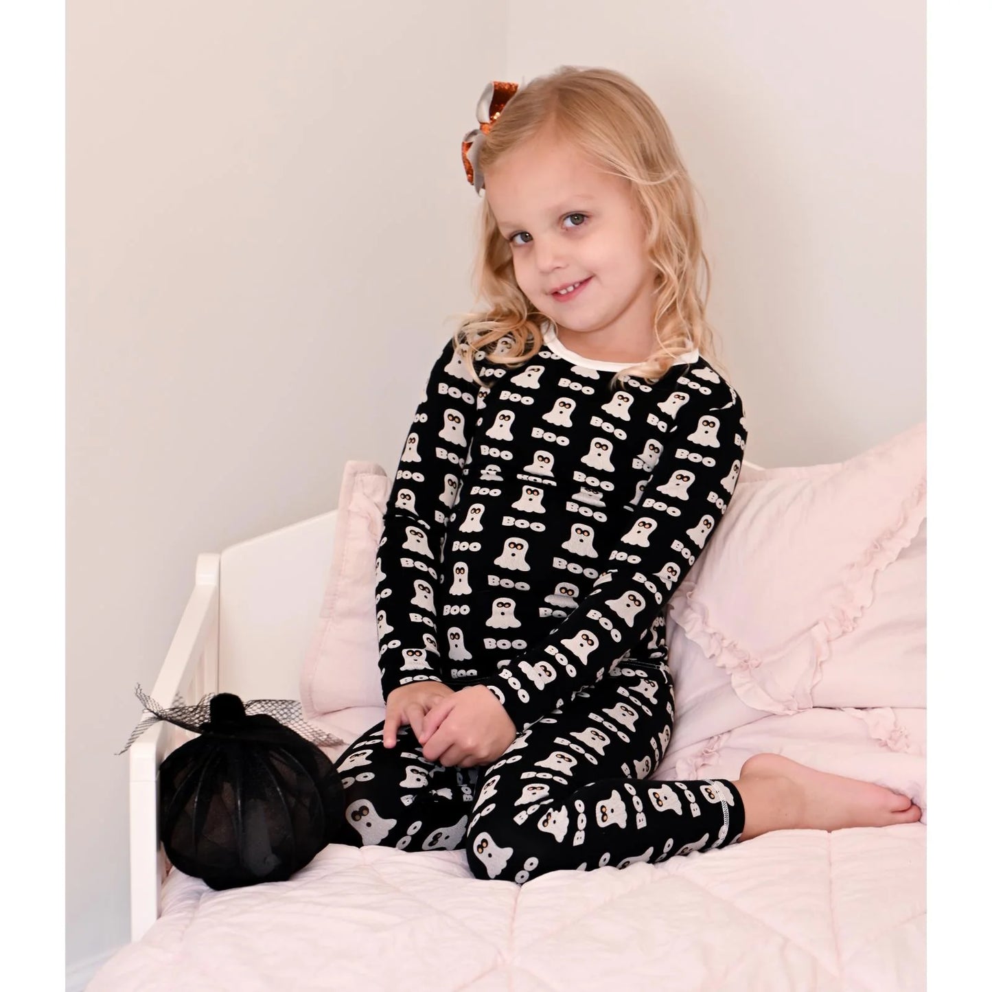 KicKee Midnight Boo | Print Long Sleeve PJ Set