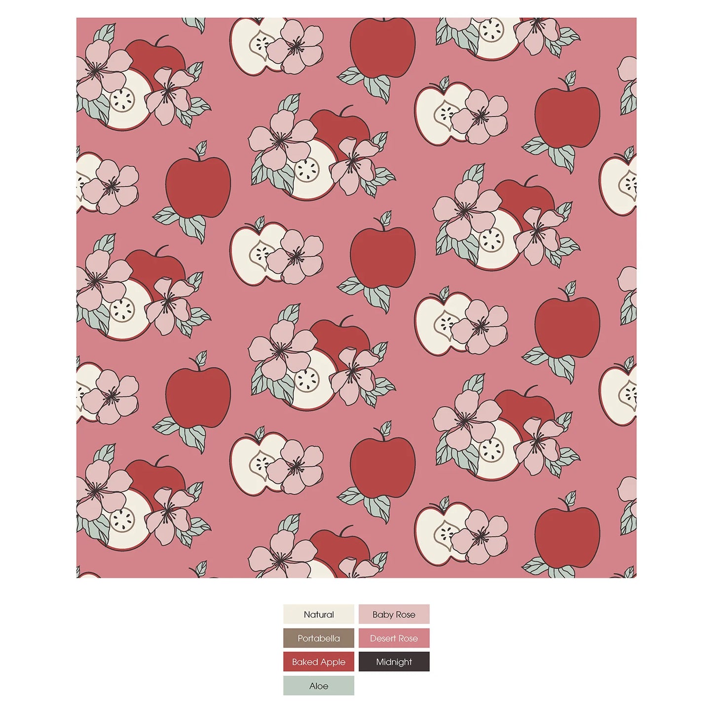 Kickee Desert Rose Apple Picking | Print Layette Ruffle Footie With 2 Way Zipper