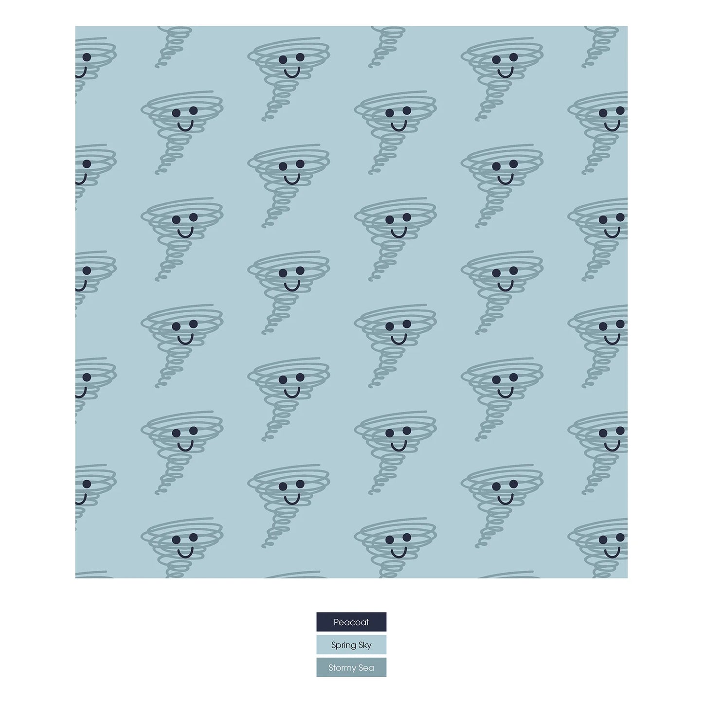Kickee Spring Sky Happy Tornado | Print Footie With 2 Way Zipper