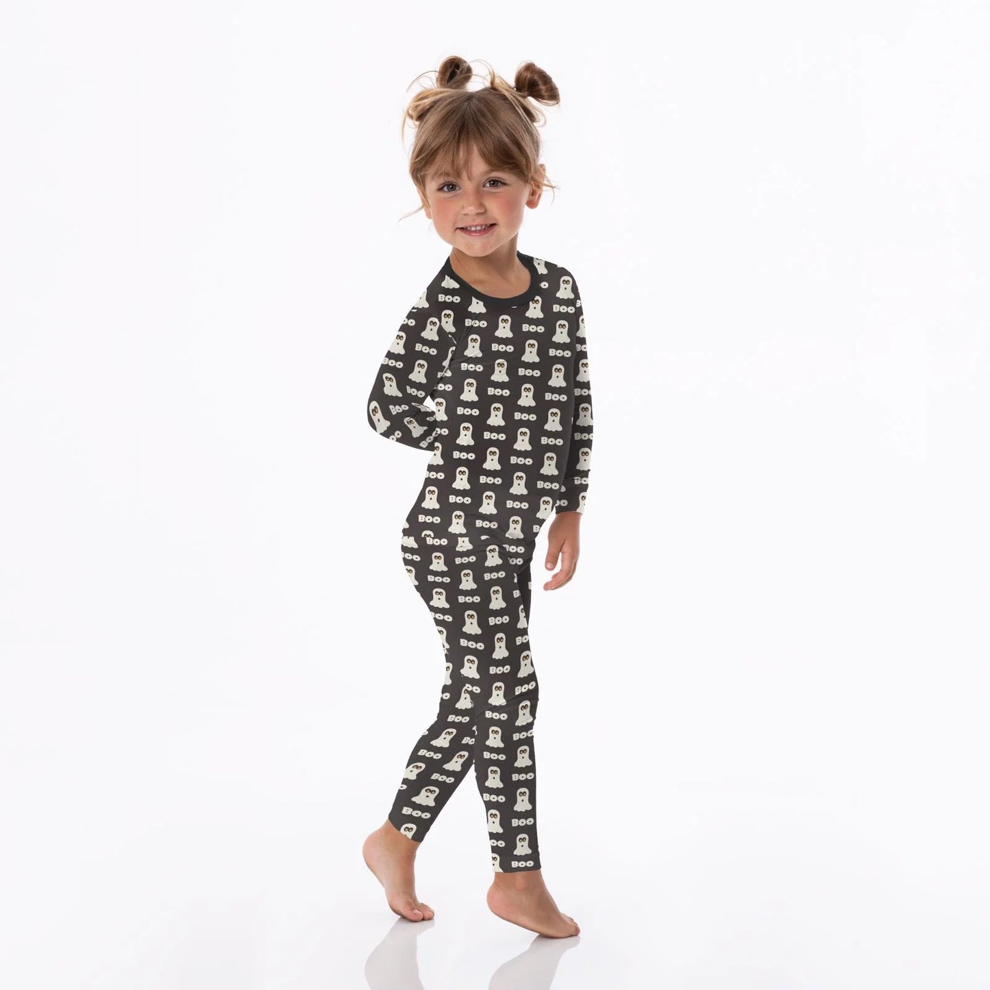 KicKee Midnight Boo | Print Long Sleeve PJ Set