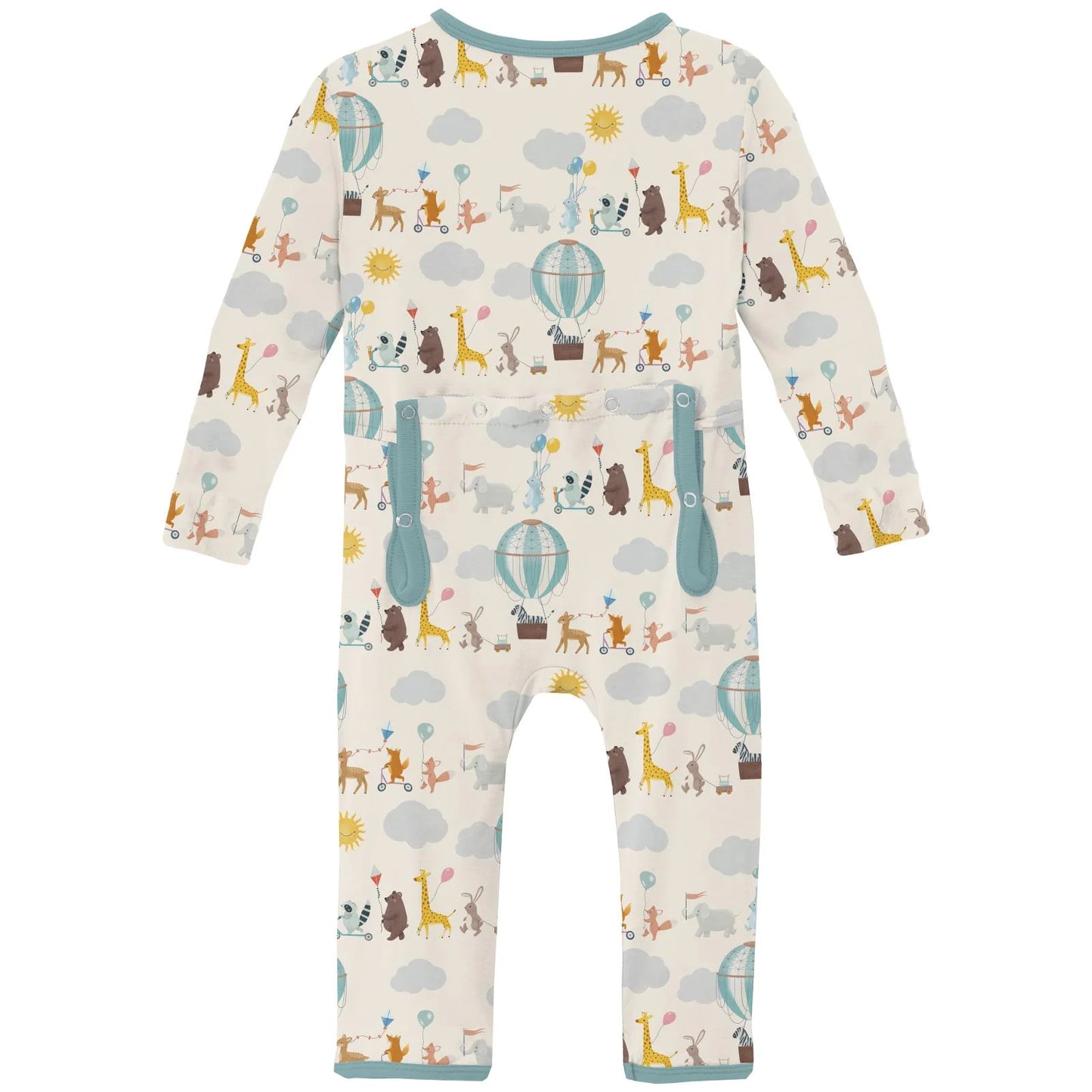 KicKee Natural Animal Parade | Print Convertible Sleeper With Zipper