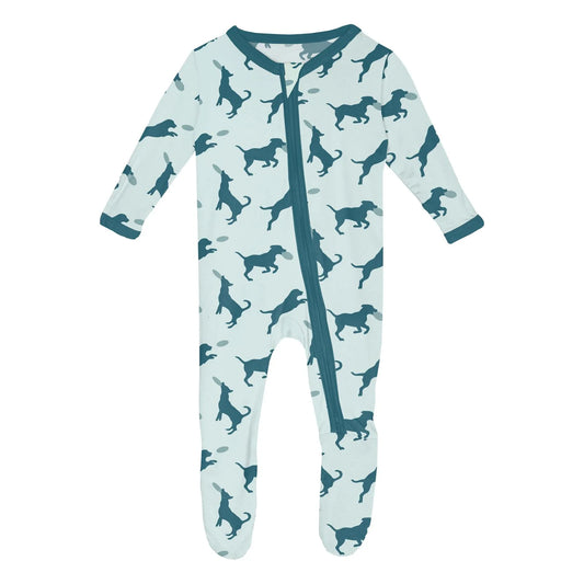 KicKee Fresh Frisbee Labs | Print Footie With 2 Way Zipper