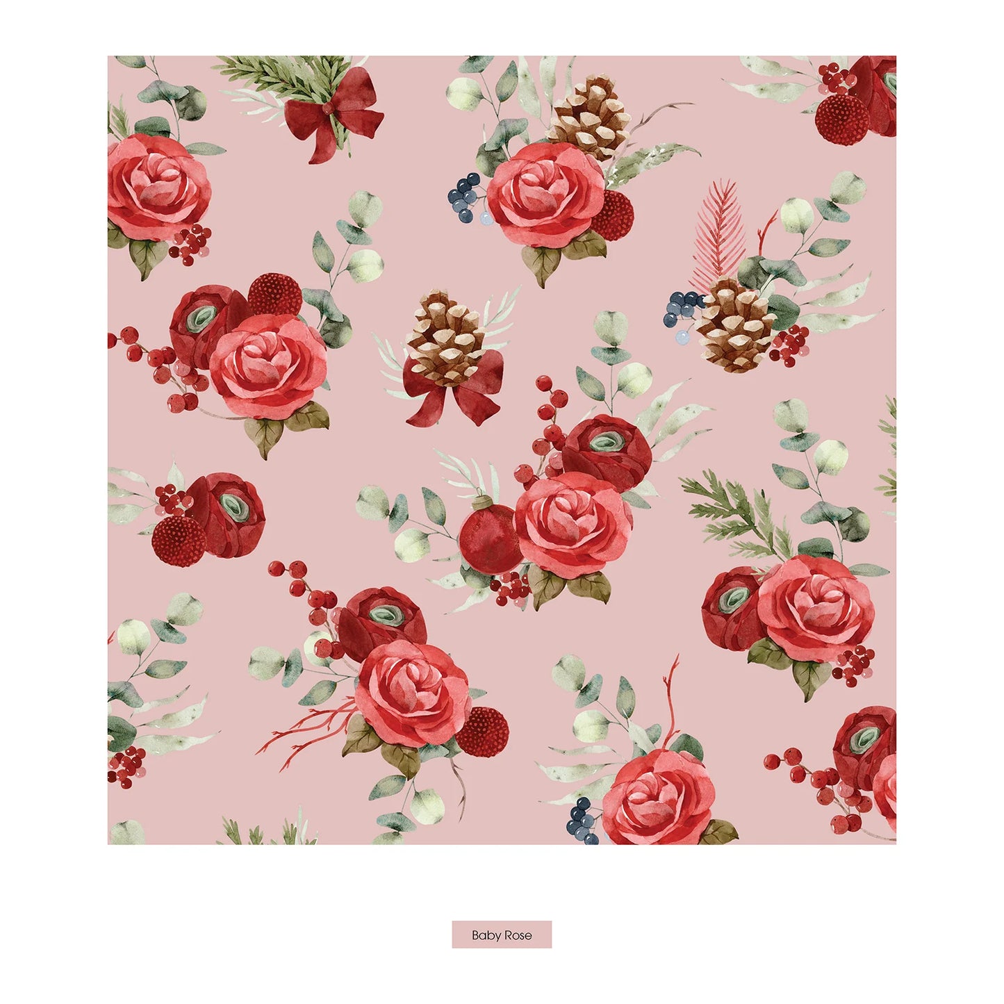 KicKee Baby Rose Holiday Floral | Print Muffin Ruffle Footie With 2 Way Zipper