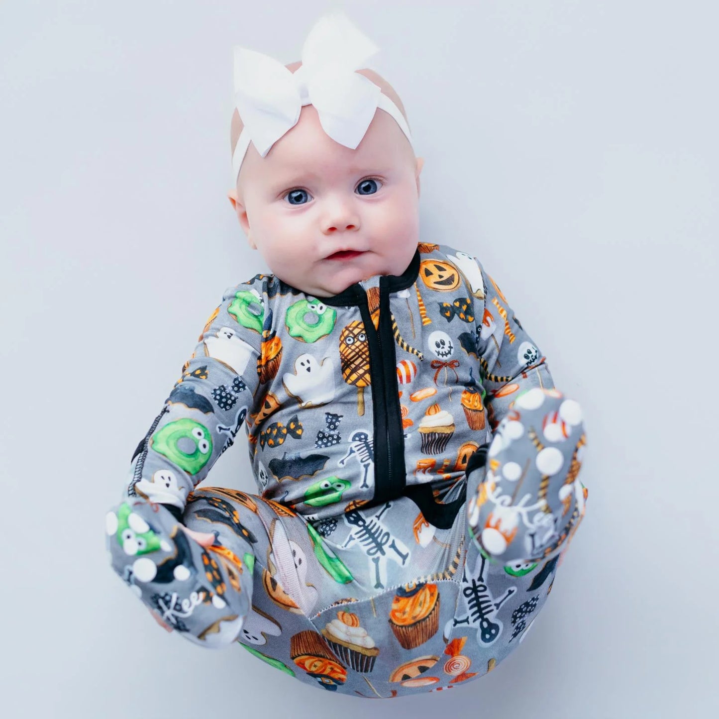 KicKee Halloween Treats | Print Footie With 2 Way Zipper