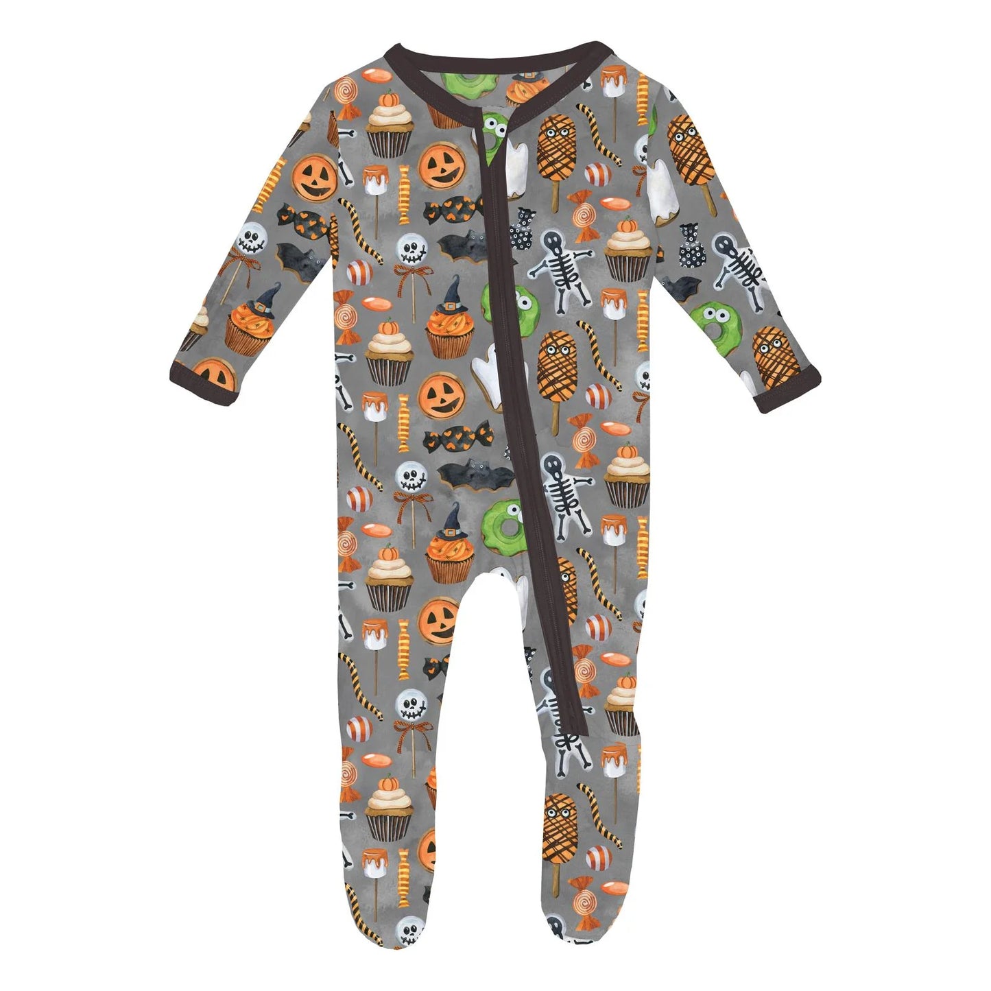 KicKee Halloween Treats | Print Footie With 2 Way Zipper