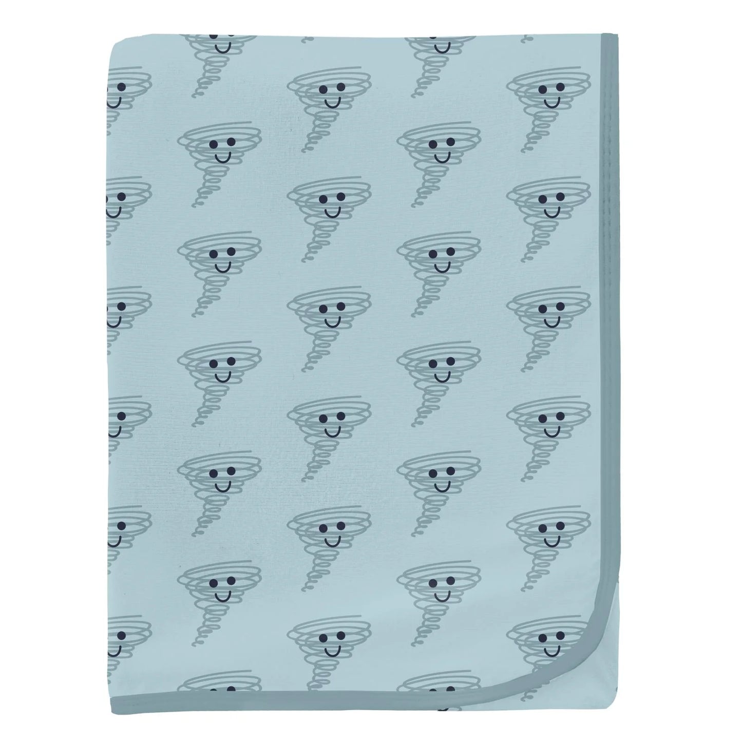 Kickee Spring Sky Happy Tornado | Print Swaddling Blanket
