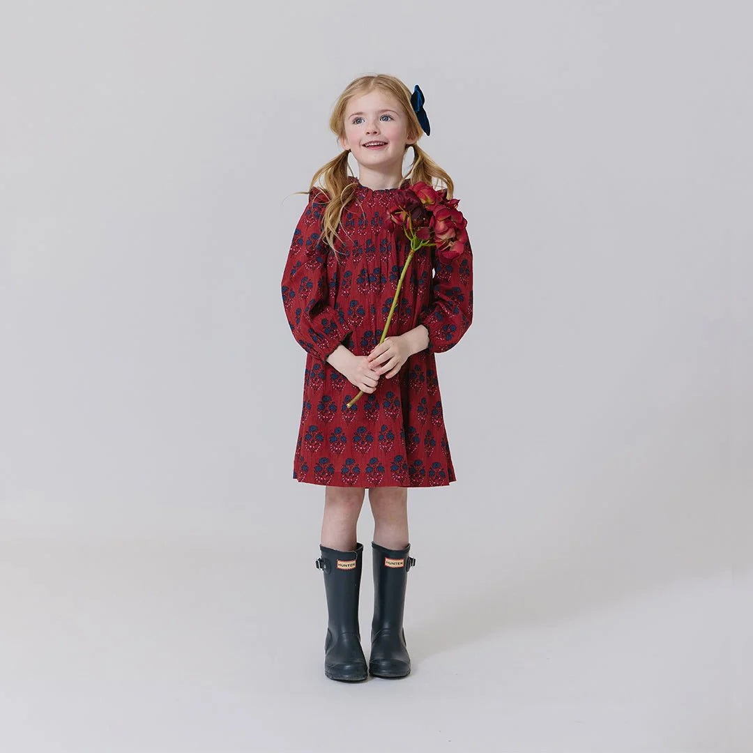 Pink Chicken Red Autumn Strawflower | Jaipur Dress