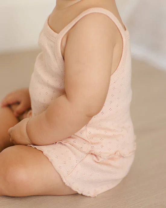 Quincy Mae Melon | Pointelle Tank + Shortie Set