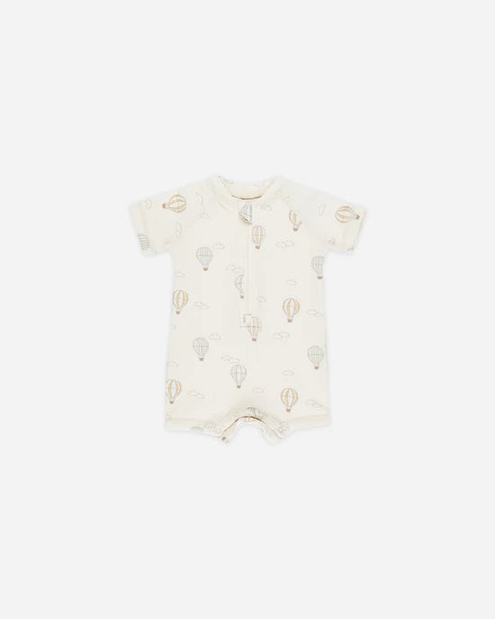 Quincy Mae Ivory Hot Air | Zip Rashguard One-Piece