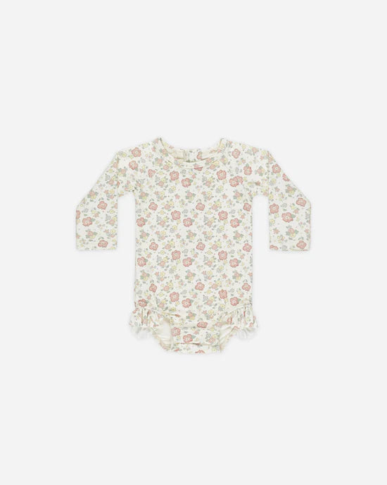 Quincy Mae Ivory Bloom | Olivia Rashguard One-Piece