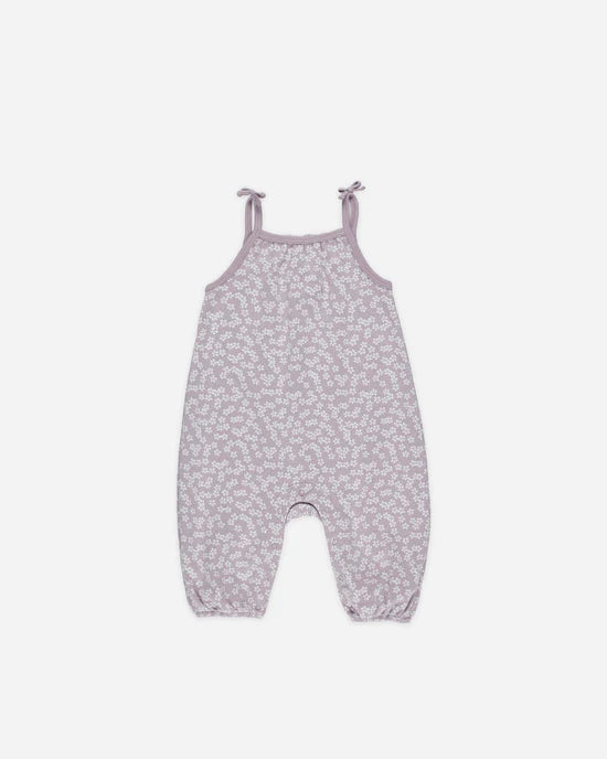 Quincy Mae Lavender Ditsy | Smocked Jumpsuit